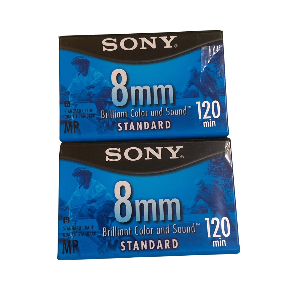 Lot of 2 Sony P6-120MPL Video8 8mm MP 120 Min Blank Camcorder Tapes Sealed